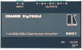 KRAMER - Distributeur Audio AES/EBU 1:4 12V - Format : Tool - (option rack : RK-3/6/9T)