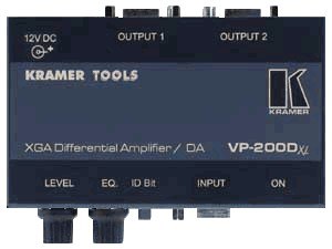 KRAMER - Distributeur 1:2 amplificateur de ligne XGA,  370 MHz 12V - Format : Tool - (option rack : RK-3/6/9T)