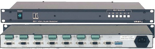 KRAMER - Sélecteur, 400 MHZ, RS-232, VGA & audio 6x1 220V - Format : 19