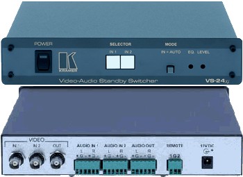 KRAMER - Sélecteur automatique CV & audio stéréo symétrique 2x1 12V - Format : Desktop - (option rack : RK-1)