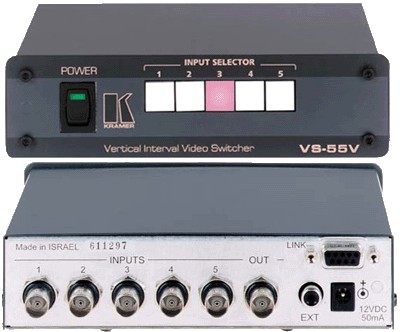 KRAMER - Sélecteur intervalle vertical, 150 MHZ, CV 5x1 12V - Format : Desktop - (option rack : RK-1)