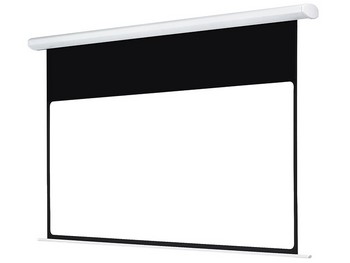 Ecran Electrique ORAY HCM4 avec commande infrarouge - Format 16/9 - toile blanc mat occultant - bords noirs + extra drop - 97 x 172