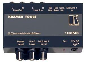 KRAMER - Mélangeur audio 2 canaux  12V - Format : Tool - (option rack : RK-3/6/9T)